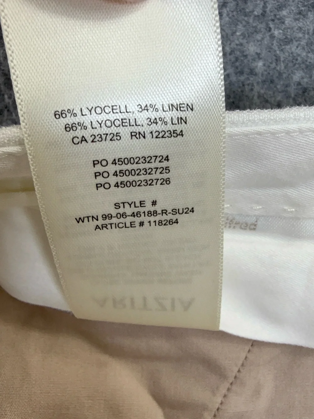 Aritzia The Effortless Linen Ankle Pants, Size 4